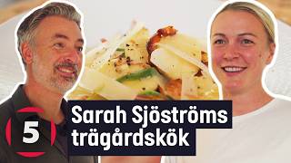 Sarah Sjöström och Tareq Taylor lagar gnocchi från trägården  Här är ditt kylskåp  Kanal 5 Sverige [upl. by Liv]