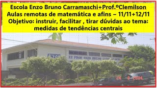 Aulas remotas de matemática sobre as medidas de tendências centrais [upl. by Yauqram]