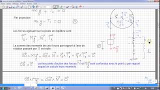 18 une poulie et une masse en mouvement doscillation [upl. by Edwina]
