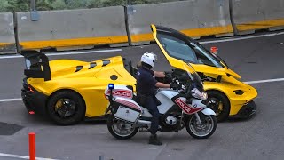 Monaco POLICE vs SUPERCARS During TOP MARQUES 2023 [upl. by Rowe]