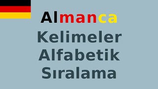 Almanca Kelimeler Alfabetik Sıralama [upl. by Tillfourd37]