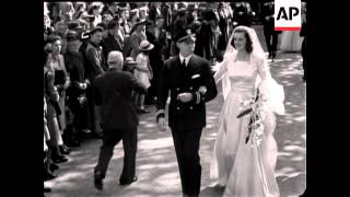 WEDDING OF LADY SPENCER CHURCHILL AND LIEUTENANT E F RUSSELL [upl. by Price]