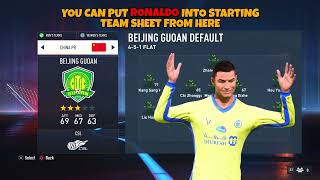 Ronaldo Transfer to Al Nassr in FIFA 23 HowTo [upl. by Atinyl]