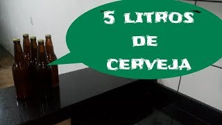 Como Fazer 5 Litros de Cerveja Sem Equipamentos [upl. by Yuzik857]