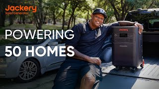 Powering 50 Homes Challenge with cvbelieve and Dallas Mavericks  Jackery Solar Generator 5000 Plus [upl. by Alegna]