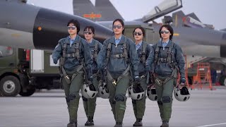 First batch of five female cadet pilots of J11B fighter jet complete solo flight [upl. by Novj]