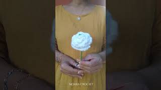 Crocheting with Mohair MoaraCrochet crochet crochetflower [upl. by Abbub]