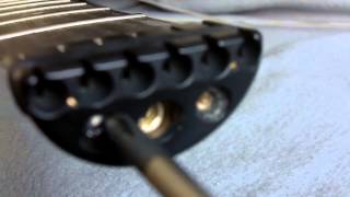 Single ball string replacement on a Steinberger Spirit guitar [upl. by Prager160]