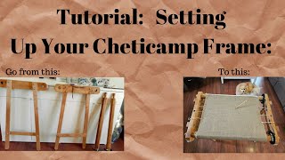 Tutorial Setting up the Cheticamp Frame cutting the burlap and sewing it on mistakes and all [upl. by Aydne744]