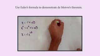 Use Eulers formula to demonstrate de Moivres theorem [upl. by Fast]