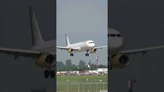 Vueling Airbus A321 Landing at Stuttgart Airport [upl. by Iilek]