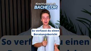 Beratungsbericht Bachelorthesis student bachelorstudium bachelorarbeit [upl. by Ashleigh]