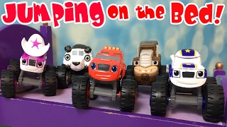 BLAZE and the MONSTER MACHINES JUMPING ON THE BED Nursery Rhymes😀😀 [upl. by Goeselt]