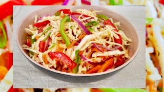 Vinegar coleslaw recipe  vinaigrette coleslawNo Mayo  Cabbage salad  کول سلاسلاد [upl. by Dorthea]