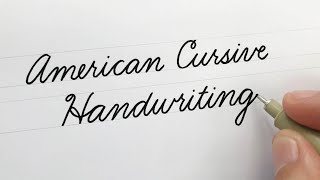 American Cursive Handwriting  For Beginners [upl. by Enisaj]