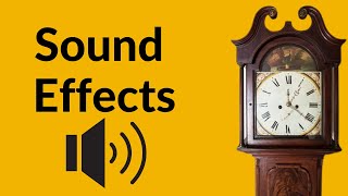 Clock Sound Effects  Grandfather Clock Sounds Tick Tock Noises Clocks at Midnight [upl. by Efar]