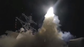 US missiles hit Syria air base behind chemical attack [upl. by Enala507]