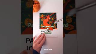 PANTONE postcard n°14  varnishing 🍂 illustration artshorts art shorts [upl. by Carolan]