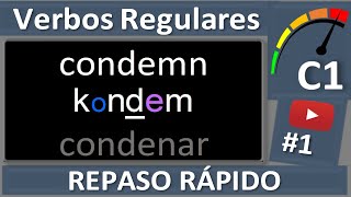 Inglés VERBOS REGULARES C1 1° parte Repaso con narración solo en inglés [upl. by Lipkin]