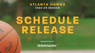 Atlanta Hawks Schedule Release 202425  On A Roll [upl. by Neelahs]