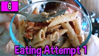 EATING with IMMEDIATE DENTURE Attempt 1 [upl. by Kartis]