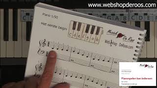 Piano Course 0110 of 50 pianolessons Play along Tutorial video [upl. by Allveta]