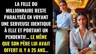 LA FILLE DU MILLIONNAIRE RESTE PARALYSÉE EN VOYANT UNE SERVEUSE IDENTIQUE À ELLE ET PORTANT UN… [upl. by Ruddie]