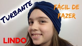 Como fazer turbante fechado  lenço para cobrir a cabeça [upl. by Gyatt96]