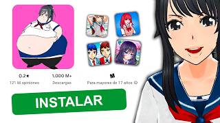 Jugue 100 COPIAS de Yandere Simulator no lo hagan [upl. by Milli]