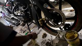 Pulsar 150 Full Servicing amp Disc Brake Repairing [upl. by Kapor]