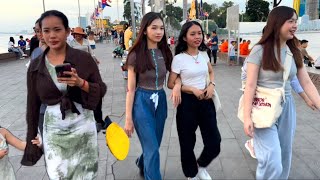 Cambodia 2024  Phnom Penh City  Relaxing Walking Tour 4K [upl. by Froma]