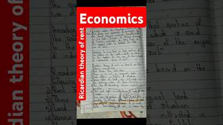 Ricardian theory of rent economics factory pricing handwritten notesReply to your comment✅ neb [upl. by Ateerys]