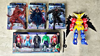 AVENGERS TOYS 23 Action FiguresUnboxingCheap PriceSpidermanIronmanHulkThorUltramanToys [upl. by Petes]