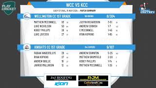 Wellington CC 1st Grade v Knights CC 1st Grade [upl. by Yeltsew]