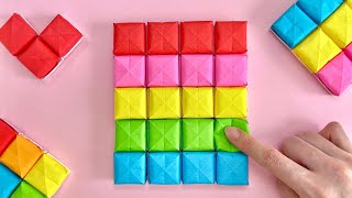 折り紙で簡単にプッシュポップが作れる！簡単プッシュポップの作り方 Origami POP IT [upl. by Auerbach]