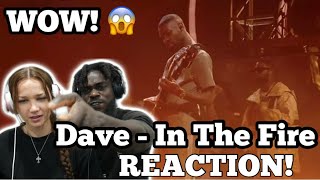 Dave  In The Fire ft Giggs Ghetts Meekz amp Fredo Live At The BRITs 2022  🇺🇸 Couple Reacts [upl. by Imit]