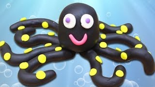 How To Make Playdough Octopus by Hooplakidz How To [upl. by Sugar]