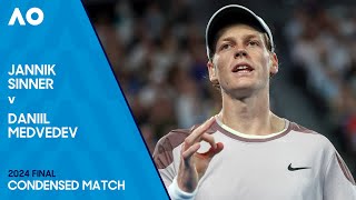 Jannik Sinner v Daniil Medvedev Condensed Match  Australian Open 2024 Final [upl. by Ifok]