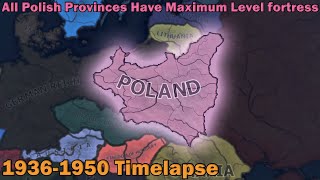 All Polish provinces have maximum forts   Hoi4 Timelapse [upl. by Marilin]