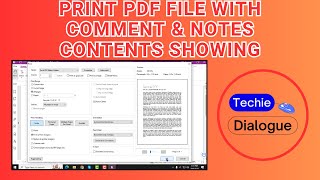 How to Print a PDF File with the Comment amp Notes Contents Showing [upl. by Yrreiht]