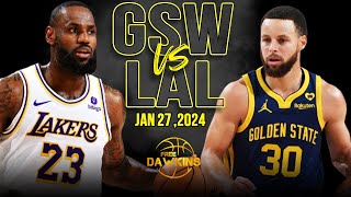 Golden State Warriors vs Los Angeles Lakers Full Game Highlights  January 27 2024  FreeDawkins [upl. by Arot]