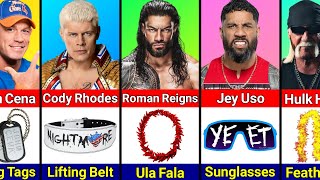 WWE Wrestlers Their Iconic Accessories in Ring [upl. by Suiravaj309]