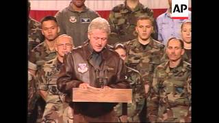 ITALY AVIANO CLINTON VISITS TROOPS AT AIRBASE [upl. by Moran687]