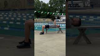 Backstroke Pull Exercise  SingleArm Dumbbell Bench Press [upl. by Ludovico911]