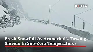 Watch Fresh Snowfall As Arunachals Tawang Shivers In SubZero Temperatures [upl. by Midge219]