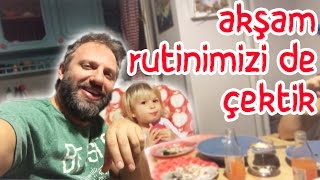 Karlı Bir Cumartesi Akşam Rutinimizi de Çektik  Bizim Aile Eğlenceli Çocuk Videoları [upl. by Prouty]