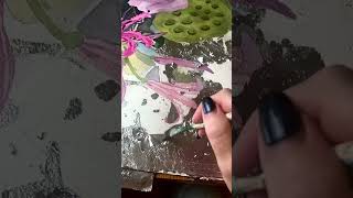 “Egzotinės spalvos””Exotic Colors” aquarelle paintingprocess flowers [upl. by Atinehs]