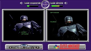 RoboCop 3  SNES vs Mega Drive  Comparisonside by side Player vs games aaz [upl. by Ydnih]