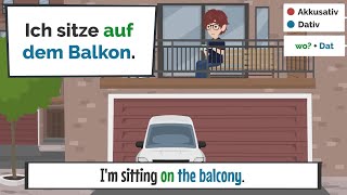 04 Deutsch Lernen  Präpositionen mit Dativ  Learn German  prepositions [upl. by Enitsirhc]