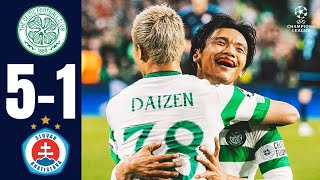 Celtic vs Slovan Bratislava 51 Highlights UEFA Champions League 202425 [upl. by Jehanna]